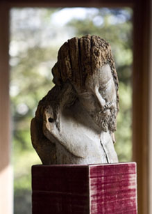 «Bust of Christ», 14th century, wood fragment, Italian, Toscana