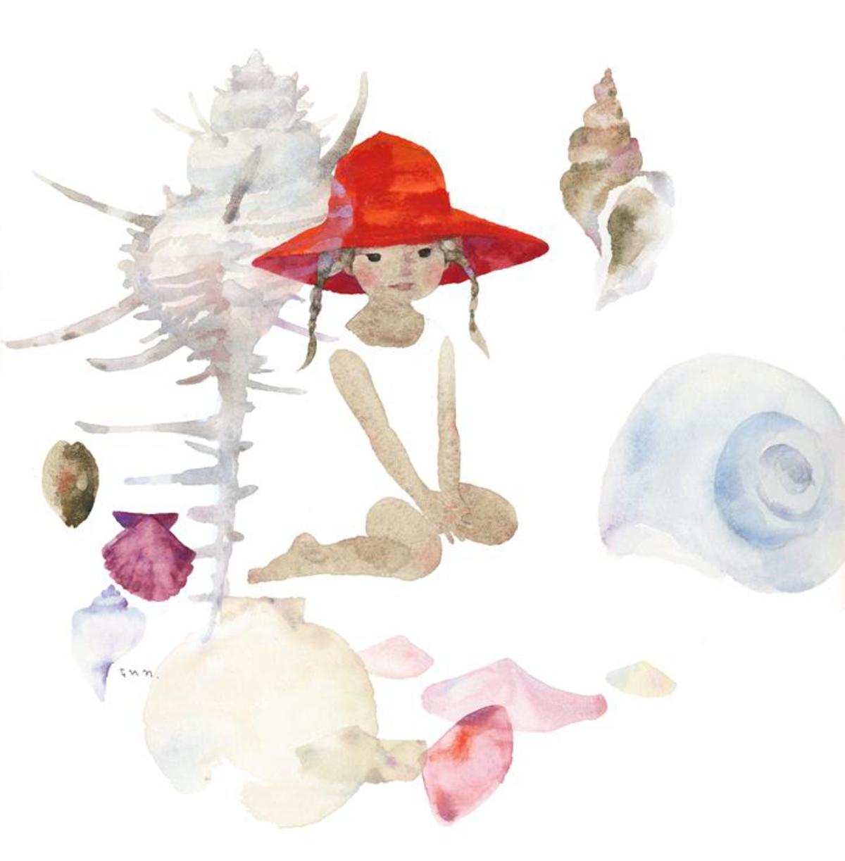 いわさきちひろ 水彩画 新品 美品