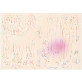 猪熊弦一郎　真作『裸婦と猫』直筆サイン ねこたち 猪熊弦一郎猫画集/猪熊弦一郎／〔画〕 ilove