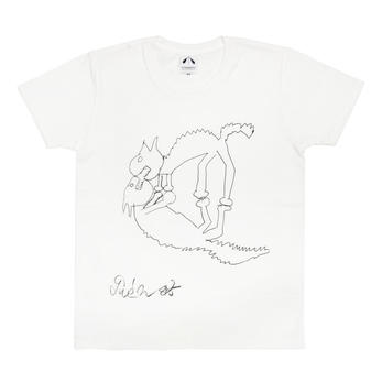 いのくまtシャツ ギザギザ猫 ホワイト ウェブショップ Mimoca 丸亀市猪熊弦一郎現代美術館 いのくまtシャツ ギザギザ猫 ホワイト ウェブショップ Mimoca 丸亀市猪熊弦一郎現代美術館